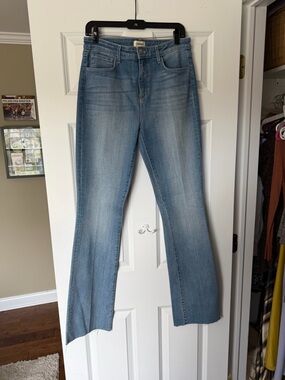 L'AGENCE Ruth Light Blue Flare Jeans - Women's Wide Leg Denim